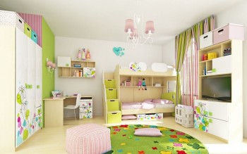 Детская комната Флёр (Белый/корпус Клен) в Новосибирске - mebel54.com | фото