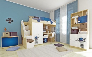 Детская комната Санни (Белый/корпус Клен) в Новосибирске - mebel54.com | фото