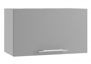 Корато ПГФ 600 шкаф верхний горизонтальный с фрезеровкой (Кварц черный/корпус Серый) в Новосибирске - mebel54.com | фото