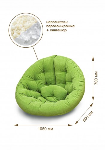 Кресло для отдыха "Форест" (велюр текстура лайм)/осн. в Новосибирске - mebel54.com | фото
