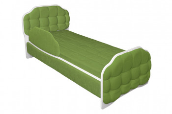 Кровать 160 Атлет 76 Зелёный (мягкий бортик) в Новосибирске - mebel54.com | фото