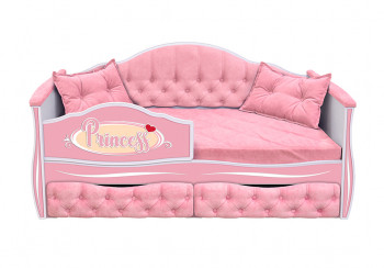 Кровать 160 серии Иллюзия 2 ящика 15 Бледно-розовый (подушки) в Новосибирске - mebel54.com | фото