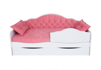 Кровать 170 серии Иллюзия Лайт 1 ящик 89 Розовый (подушки) в Новосибирске - mebel54.com | фото