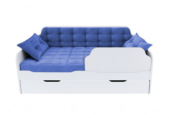 Кровать 170 серии Спорт Лайт 1 ящик 85 Синий (подушки) в Новосибирске - mebel54.com | фото
