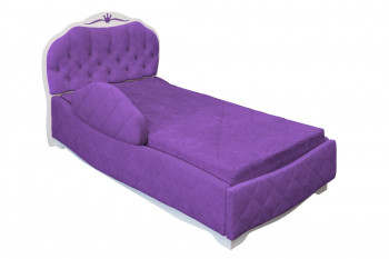 Кровать 190 Гармония Lux 32 Фиолетовый (мягкий бортик) в Новосибирске - mebel54.com | фото