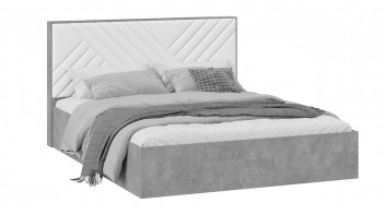 Кровать без ПМ «Хилтон» Тип 1 Ателье светлый/Белый в Новосибирске - mebel54.com | фото