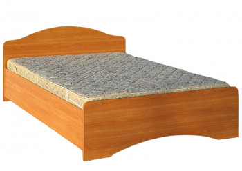 Кровать двойная 1600-1 без матраса (круглые спинки) Вишня Оксфорд в Новосибирске - mebel54.com | фото