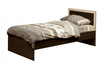 Кровать одинарная 21.55 (шир. 900) с настилом (венге/профиль дуб линдберг)/осн. в Новосибирске - mebel54.com | фото