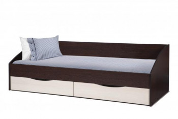 Кровать одинарная "Фея - 3" (симметричная) New (венге / вудлайн кремовый / ДВПО: белый) в Новосибирске - mebel54.com | фото