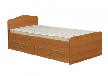 Кровать одинарная с ящиками 800-1 без матраса (круглые спинки) Вишня Оксфорд в Новосибирске - mebel54.com | фото