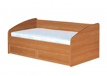 Кровать с ящиками с задней спинкой 900-1 без матраса Вишня Оксфорд в Новосибирске - mebel54.com | фото
