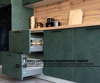 Кухня Фенис 3600 Палм Грин в Новосибирске - mebel54.com | фото