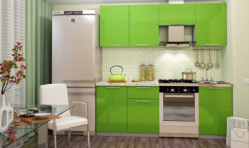 Кухонный гарнитур Олива Зеленый (2,1м) в Новосибирске - mebel54.com | фото