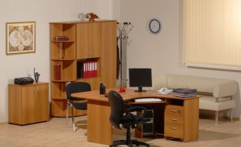 Мебель для персонала Рубин 42 Светлый миланский орех в Новосибирске - mebel54.com | фото