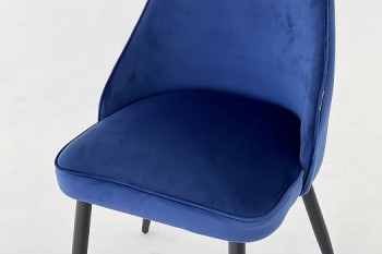 Набор стульев Милан 2 шт (синий велюр/белый) в Новосибирске - mebel54.com | фото