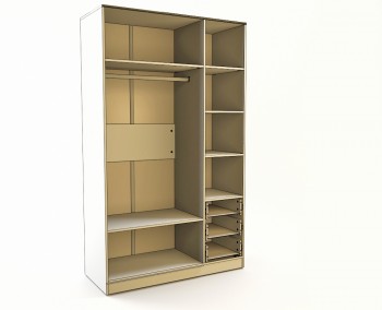 Шкаф 3-х створчатый с ящиками Грэйси (Розовый/Серый/корпус Клен) в Новосибирске - mebel54.com | фото
