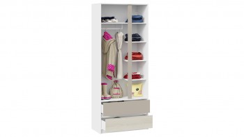 Шкаф для одежды комбинированный «Сканди» Дуб Гарден/Белый/Глиняный серый в Новосибирске - mebel54.com | фото