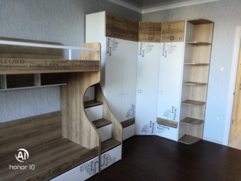 Шкаф для одежды «Оксфорд» (Ривьера/Белый с рисунком) в Новосибирске - mebel54.com | фото