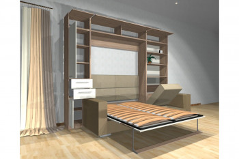 Шкаф-кровать с диваном Каролина в Новосибирске - mebel54.com | фото