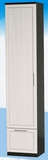 Шкаф высокий с ящиком ДЛЯ ГОСТИНОЙ ШВЯ-450 Венге/Дуб выбеленный в Новосибирске - mebel54.com | фото
