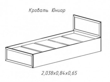 Юниор Кровать односпальная в Новосибирске - mebel54.com | фото